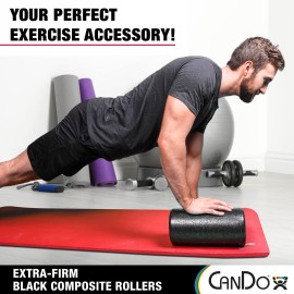 CanDo Black Composite High-Density Foam Rollers for Muscle Restoration Massage Therapy Sport Recovery and Physical Therapy 6