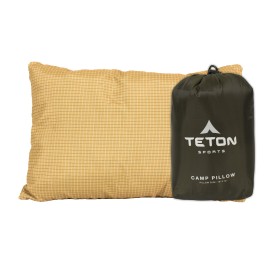 Teton Sports Camp Pillow; Great For Travel, Camping And Backpacking; Washable, Green, 12 X 18 Inches; 9.6 Ounces