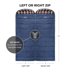 TETON Sports Celsius XL +20F Sleeping Bag; Great for Family Camping; Free Compression Sack