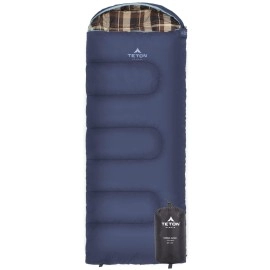 Teton Sports Junior Sleeping Bags - Finally, Sleeping Bag For Boys, Girls, All Kids, Warm And Comfortable; For All Camping Weather And Built To Last Blue (Brown Liner)