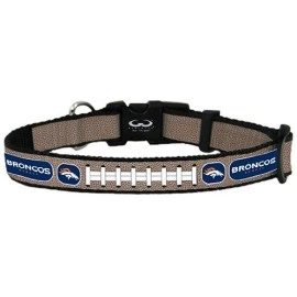 NFL Denver Broncos Reflective Football Collar, Small