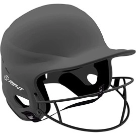 RIP-IT | Vision Pro Softball Batting Helmet | Matte | Black | Lightweight Women's Sport Equipment