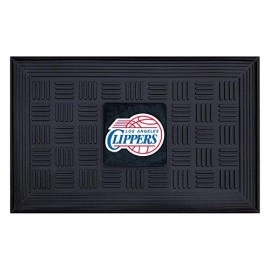 Fanmats 11412 Nba Los Angeles Clippers Medallion Door Mat, 19 X 30