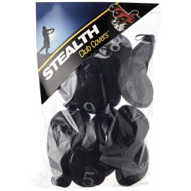 Stealth Club Covers 28080 Hybrid Set 3-PW Golf Club Head Cover (8-Piece), Silver Tweed/Black