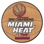 Fanmats 15186 Miami Heat 2013 Nba Champions Basketball Rug - 27In. Diameter