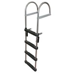 JIF Marine EPZ4 Transom Pontoon Ladder, 4-Step