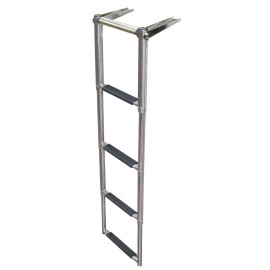 JIF Marine EQB4 Over Platform Telescoping Boat Ladder, 4-Step