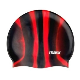 Maru Swimming Hat, 100% Silicone Swim Cap, Unisex Adult Swimming Cap, Lightweight Swimming Caps For Men And Women, Comfortable And Durable Swim Hats Designed In The Uk (Blueblack, One Size)