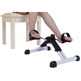 BetaFlex KH519 Portable Dual Exercise Bike Fully Assembled and Yet Foldable with Pedometer, White