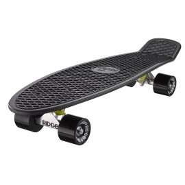 Ridge Skateboards Mini Cruiser Unisex Street Skateboard Blackblack, 27 Inch Plastic Frame, 7 Speed Slightly More Stable Abec-7 High Speed Precision Stainless Steel Bearing, 799872520