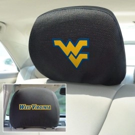 FANMATS NCAA West Virginia University Mountaineers Polyester Head Rest Cover, Black, 10