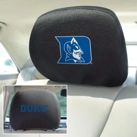 FANMATS 12564 Duke Blue Devils Embroidered Head Rest Cover Set - 2 Pieces