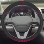 FANMATS 14804 Alabama Crimson Tide Embroidered Steering Wheel Cover