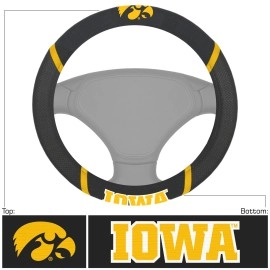 FANMATS 14903 Iowa Hawkeyes Embroidered Steering Wheel Cover