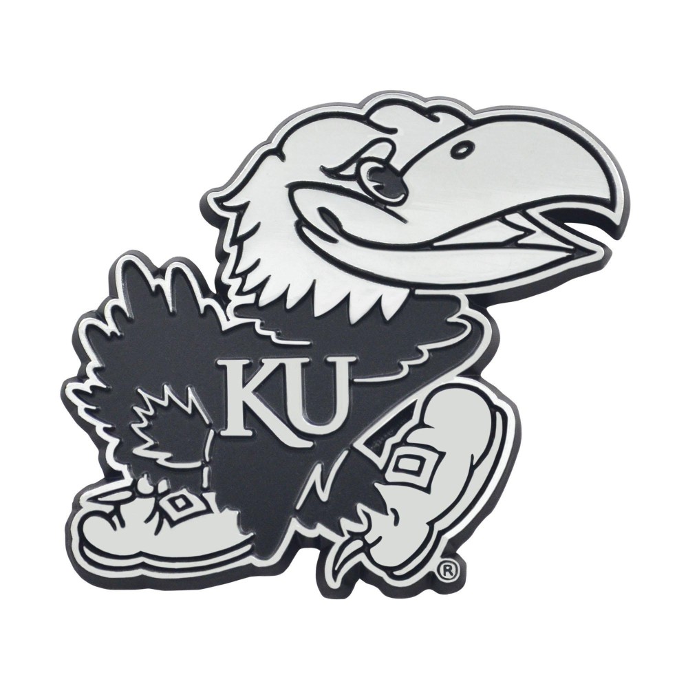 FANMATS 14908 NCAA University of Kansas Jayhawks Chrome Team Emblem , 2.8