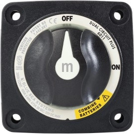 Blue Sea Systems 6011200 m-Series Battery Switch Dual CircuitPlus, Black