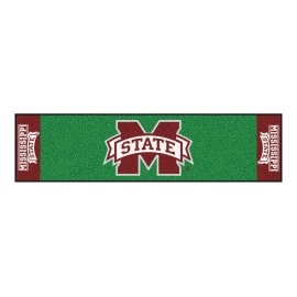 Fanmats Home Indoor Sports Team Logo Mississippi State Putting Green Runner