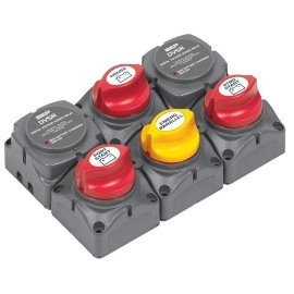 BEP 717-140A-DVSR Battery Distribution Cluster for Twin Outboard Engine with Three Battery Banks