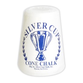 Hathaway Silver Cup Cone Talc Chalk, White