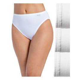 Jockey Womens Underwear Elance Hipster - 3 Pack, White, 7