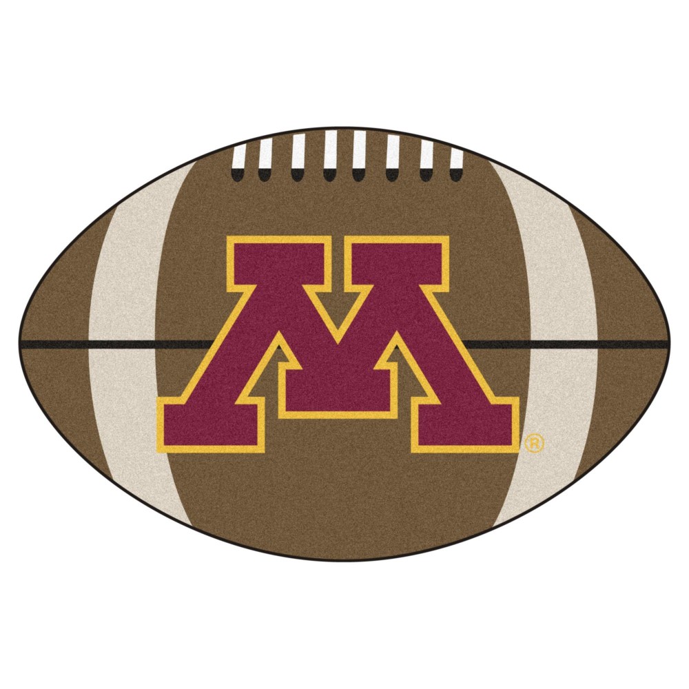 Ncaa University Of Minnesota Golden Gophers Football Shaped Mat Area Rug