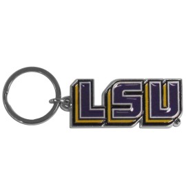 NCAA Siskiyou Sports Fan Shop LSU Tigers Chrome & Enameled Key Chain One Size Team Colors