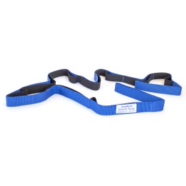 RangeMaster Stretch Strap, Multi-loop Strap with Exercise Guide for Physical Therapy, Yoga, Flexibility (Blue)