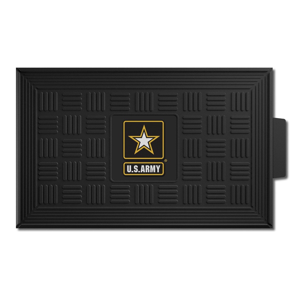 FANMATS 13406 U.S. Army Heavy Duty Vinyl Medallion Outdoor Door Mat - 19.5in. x 31in.