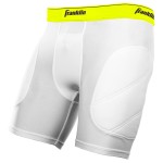 Franklin Sports Unisex Adult Franklin Sports Youth Baseball Sliding Shorts Youth Baseball Softball Padded Sliding Shorts With, White/Optic, Medium Us