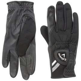 Callaway Mens Thermal Grip Golf Gloves (Pack Of 2), Large, Ambidextrous, Prior Generation , Black