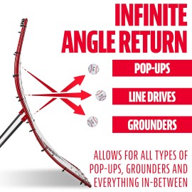 Franklin Sports Baseball Rebounder Net - Baseball + Softball Pitchback Net + Pitching Target - All Angle Bounce Back Net - Return Fielding Trainer - 48