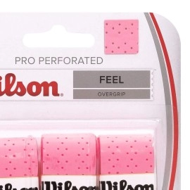 WILSON Perforated Pro Tennis Racquets Over Grip, Pink