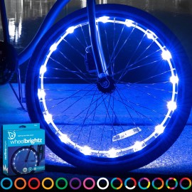 Bike Lights for Night Riding (1 Tire Blue) Cool Bicycle Wheel Lights Blue Bike Lights for Wheels Bicycle Light Front and Rear Bike Wheel Light Bike Tire Light Bike Light Wheels Burning Man Bike Lights