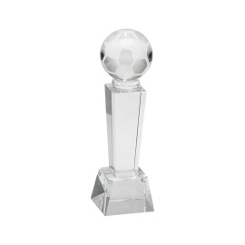 Creative Gifts International Clear Glass Optic Obelisk Soccer Team Or Individual Trophy 8.75 Tall Gift Box Included Personalization Available