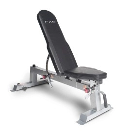 Cap Barbell Deluxe Utility Weight Bench, Silver, Round Backpad