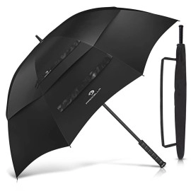 Procella 62 Inch Golf Umbrella Extra Large Automatic Open Windproof Waterproof Double Canopy Selected by World Top Golfers Oversize Vented Stick Umbrellas for Rain Best Golf Gifts for Men and Women