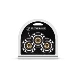 Team Golf NHL Boston Bruins Golf Chip Ball Markers (3 Count), Poker Chip Size with Pop Out Smaller Double-Sided Enamel Markers