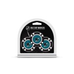 Team Golf NHL San Jose Sharks Golf Chip Ball Markers (3 Count), Poker Chip Size with Pop Out Smaller Double-Sided Enamel Markers