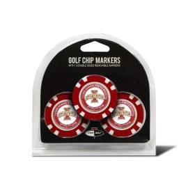 Team Golf NCAA Iowa State Cyclones Golf Chip Ball Markers (3 Count), Poker Chip Size with Pop Out Smaller Double-Sided Enamel Markers, Multi Team Color, One Size, (TEG7018_17)
