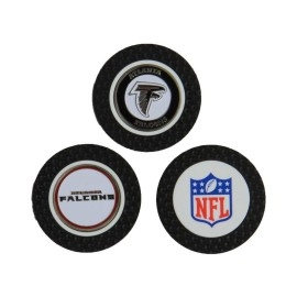 Team Golf NFL Atlanta Falcons Golf Chip Ball Markers (3 Count), Poker Chip Size with Pop Out Smaller Double-Sided Enamel Markers