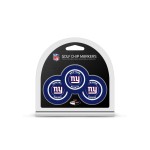 Team Golf NFL New York Giants Golf Chip Ball Markers (3 Count), Poker Chip Size with Pop Out Smaller Double-Sided Enamel Markers,Multi Team Color,One Size,31988