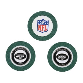 Team Golf NFL New York Jets Golf Chip Ball Markers (3 Count), Poker Chip Size with Pop Out Smaller Double-Sided Enamel Markers,Multi Team Color,One Size,32088