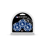 Team Golf MLB Golf Chip Ball Markers (3 Count), Poker Chip Size with Pop Out Smaller Double-Sided Enamel Markers, Los Angeles Dodgers