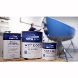 TotalBoat-365394 Wet Edge Marine Topside Paint for Boats, Fiberglass, and Wood (Flag Blue, 1 Quarts (Pack of 1))