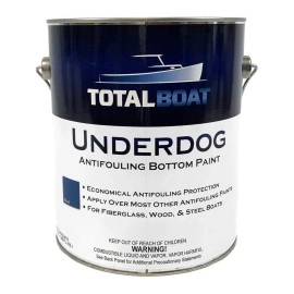 Totalboat Underdog Marine Antifouling Bottom Paint For Fiberglass, Wood And Steel Boats (Blue, Gallon)