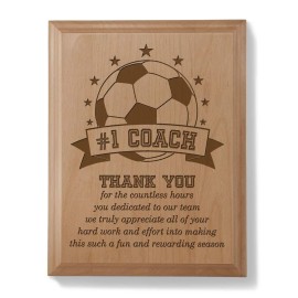 Kate Posh - #1 Soccer Coach Plaque and Award