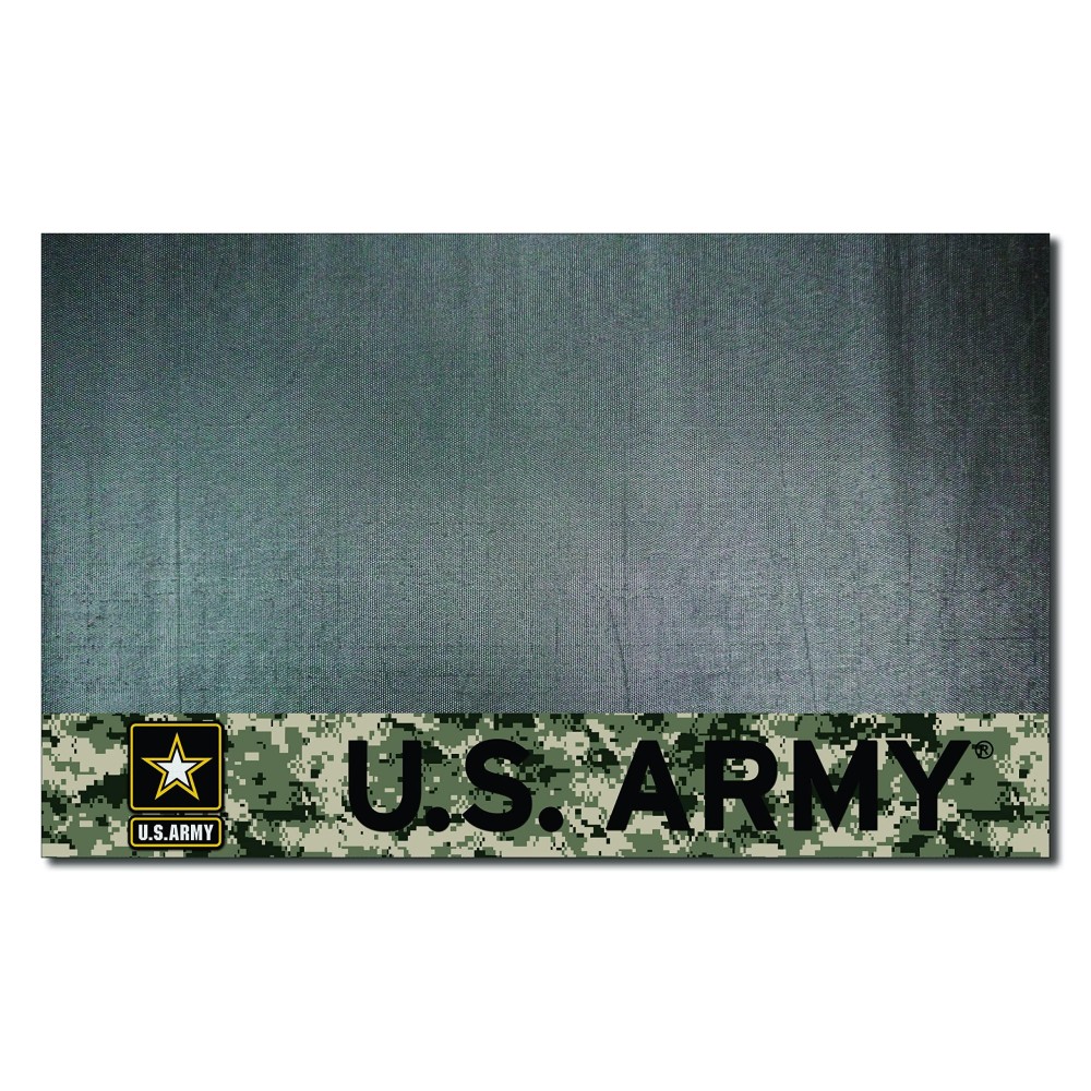 Fanmats 15682 U.S. Army Vinyl Grill Mat - 26In. X 42In. - Deck Patio Protective Mat Oil Flame And Uv Resistant - U.S Army Official Logo Camo