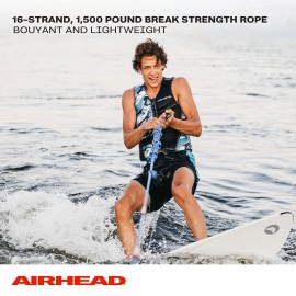 Airhead Spiral Braid Wakesurf Rope, 3 Sections, 16-Feet