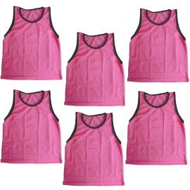 Bluedot Trading Set of 6 Scrimmage Vests PINNIES Soccer Youth Pink~ New!