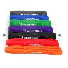 WODFitters Pull Up Assistance Band for Stretching, Mobility Workouts, Warm Up, Recovery, Powerlifting, Home Fitness and Exercise
